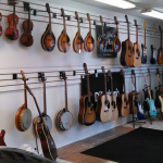 Instruments on display at Jimmy Haynes Music