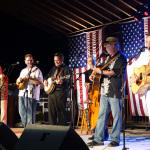 Chris Hill, Don Rigsby, and Joe Mullins join The Seldom Scene for an impromptu James King tribute at the 2016 Musicians Against Childhood Cancer festival - photo by Daniel Mullins