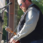 Josh Swift with Doyle Lawson & Quicksilver at the 2016 Musicians Against Childhood Cancer festival - photo by Daniel Mullins