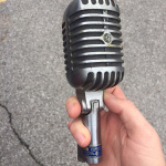 1955 Shure 55 mic used by Dub Crouch and The Bluegrass Rounders recently donated to the MBPA