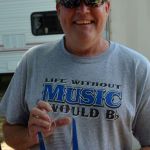 Wes Petting with his award from the 2016 Marshall Bluegrass Festival in Michigan - photo © Bill Warren
