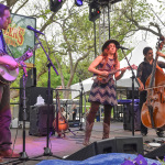 Justin Moses, Sierra Hull, and Ethan Jodziewicz at the 2016 Old Settler's Music Festival in Austin, TX - photo by Amy Price