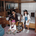 Tim White with his daughters Jackie and Meaghan in 1993