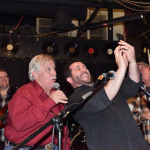 Aaron McDaris takes a selfie with John Conlee at Aaron's surprise 40th birthday party in Nashville (12/5/15)