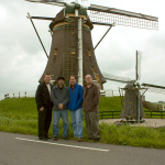 Wayne Taylor & Appaloosa posing with a windmill - taken during the band's 2012 European tour