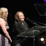 Dale Ann Bradley presenting at the 2016 International Bluegrass Music Awards - photo by Frank Baker
