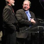 Sammy Shelor and Russell Moore presenting at the 2016 International Bluegrass Music Awards - photo by Frank Baker