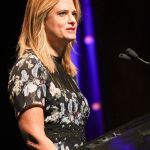 Alison Brown presenting at the 2016 International Bluegrass Music Awards - photo by Frank Baker