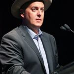 Leigh Gibson presenting at the 2016 International Bluegrass Music Awards - photo by Frank Baker
