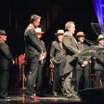 Earls of Leicester accepting as Entertainer of the Year at the 2016 International Bluegrass Music Awards - photo by Frank Baker