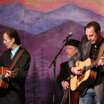 Tony Rice, Todd Phillips, and Josh Williams at the Bluegrass Album Band reunion show at Bluegrass First Class (2/16/13) - photo by John Goad