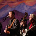 Tony Rice, Josh Williams, Todd Phillips and J.D. Crowe at the Bluegrass Album Band reunion show at Bluegrass First Class (2/16/13) - photo by John Goad