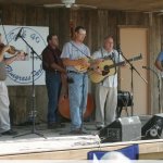 Host band, Missouri River Band (Darrell Turnbull on mandolin) at Back 40 Bluegrass (9/12) - photo by Brian Dietz
