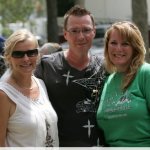 Peg Schippert, Darrell Webb and Joanna Dietz at Back 40 Bluegrass (9/12) - photo by Brian Dietz