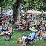 Enjoying the music at the 2016 Bluegrass Bluegrass on the Grass festival on the campus of Dickinson College - photo by Frank Baker