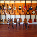 Instrument display at The Banjo Cellar