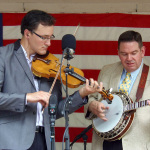 Jason Barie and Joe Mullins with The Radio Ramblers at Bean Blossom 2015 - photo by Daniel Mullins