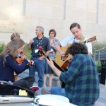 Jamming outside the Raleigh Convention Center at World of Bluegrass 2014 - photo by Becky Johnson
