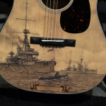 WWII themed guitar at World of Bluegrass 2015 - photo by Becky Johnson
