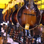 Mando everywhere at Elderly Instruments at World of Bluegrass 2015 - photo by Becky Johnson