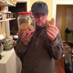 Ron Block and his cookie at Dark Shadow Recording