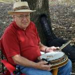 Lone banjo picker at the 2015 Bloomin' Bluegrass Festival & Chili Cookoff - photo © Bob Compere