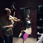 Shawn Lane and Jason Burleson tracking with Blue Highway (January 28, 2016) - photo by Bobby Starnes