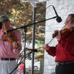 Fletcher Bright and Michael Cleveland at Bluegrass On The Grass (July 13, 2013) - photo by Frank Baker
