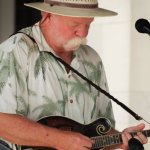 Mike Bing with The Bing Brothers and Jake Krack at Bluegrass on the Grass (7/12/14) - photo by Frank Baker