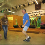 C.F. Bailey dancing to the beat at the Bluegrass 101 festival in Shepherdsville, KY (10/15/16)