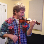 Sam Bush playing a little fiddle at Dark Shadow Recording - February 4, 2014