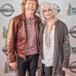 Sam Bush and Emmylou Harris on the red carpet for the premiere of Revival: The Sam Bush Story (4/21/15)