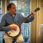 Wayne Blythe playing his first banjo