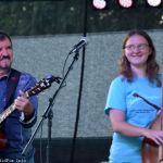 Katelynn Lowe with Larry Cordle at the 2015 Charlotte Bluegrass Festival - photo © Bill Warren