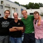 Jake Stargel, Mark Schatz, Cory Piatt and Bryan McDowell outside the studio where Cory was tracking for Daydreams