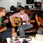 Cory Piatt, Bryan McDowell and Jake Stargel working up a song for Cory's Patuxent Music project (2012)