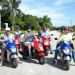 Moped tour of Cozumel during the Traditional Bluegrass Cruise- photo by Julie King