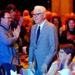 Steve Martin is recognized during the Special Awards at IBMA 2011 - photo © Dean Hoffmeyer