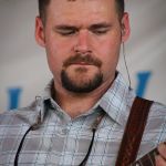 Jason Davis with Junior Sisk & Rambler's Choice at the 2015 Delaware Valley Bluegrass Festival - photo by Frank Baker