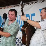 Jamie Harper and Junior Sisk at the 2015 Delaware Valley Bluegrass Festival - photo by Frank Baker