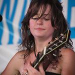 Lauren Stovall with The Railsplitters at the 2015 Delaware Valley Bluegrass Festival - photo by Frank Baker