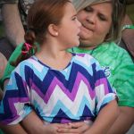 Geena Britt with one of her lovely daughters at the 2015 Delaware Valey Bluegrass Festival - photo by Frank Baker