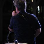Steve Riley at the 2015 Delaware Valey Bluegrass Festival - photo by Frank Baker