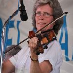 Judy Hough-Goldstein with Tater Patch at the 2015 Delaware Valey Bluegrass Festival - photo by Frank Baker