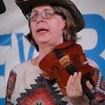 Marge Sume with Tater Patch at the 2015 Delaware Valey Bluegrass Festival - photo by Frank Baker