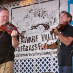 Kevin Wimmer and Steve Riley with The Mamou Playboys at the 2015 Delaware Valey Bluegrass Festival - photo by Frank Baker