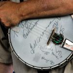 David Holt's banjo at the 2015 Delaware Valley Bluegrass Festival - photo by Frank Baker