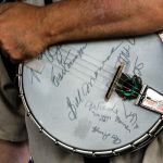 David Holt's banjo at the 2015 Delaware Valley Bluegrass Festival - photo by Frank Baker