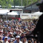 DelFest audience from backstage at DelFest 2013 - photo © Gina Proulx