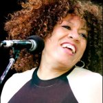 Tonya Jackson with Keller Williams at DelFest 2013 - photo © G. Milo Farineau